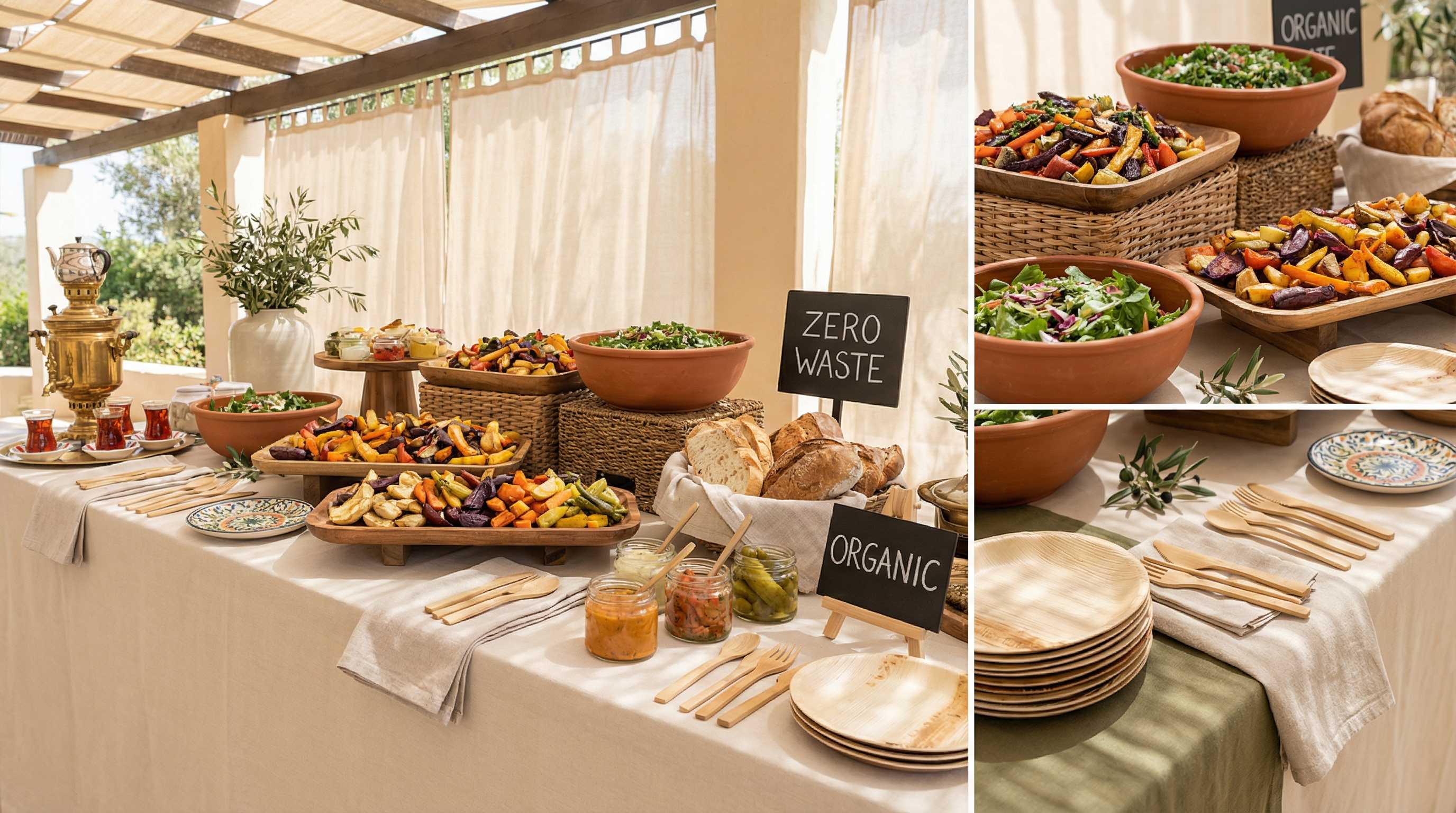 Sürdürülebilir catering - sıfır atık menü anlayışı ile hazırlanmış sofra düzeni