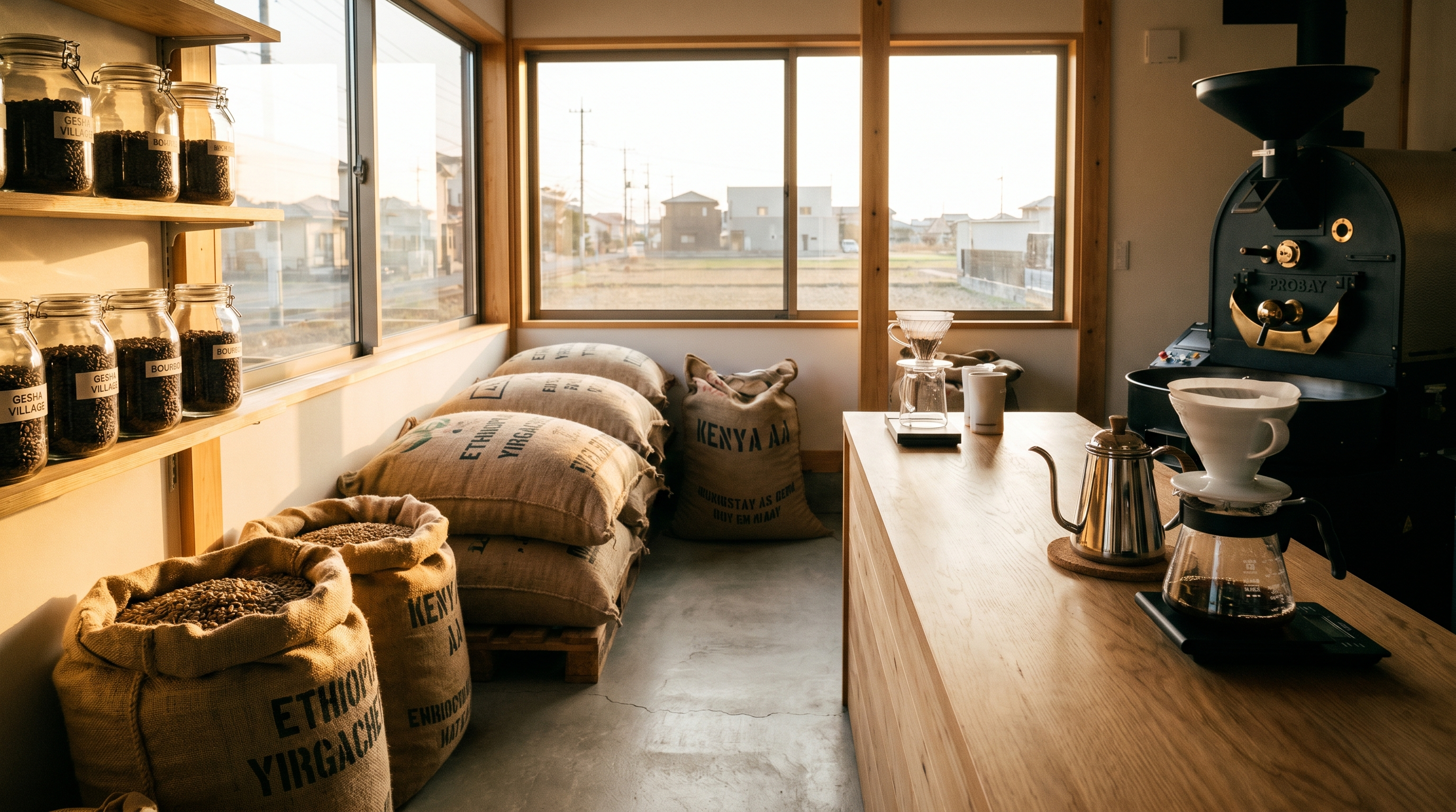 Specialty coffee kavurma atölyesi, tek kökenli çekirdekler