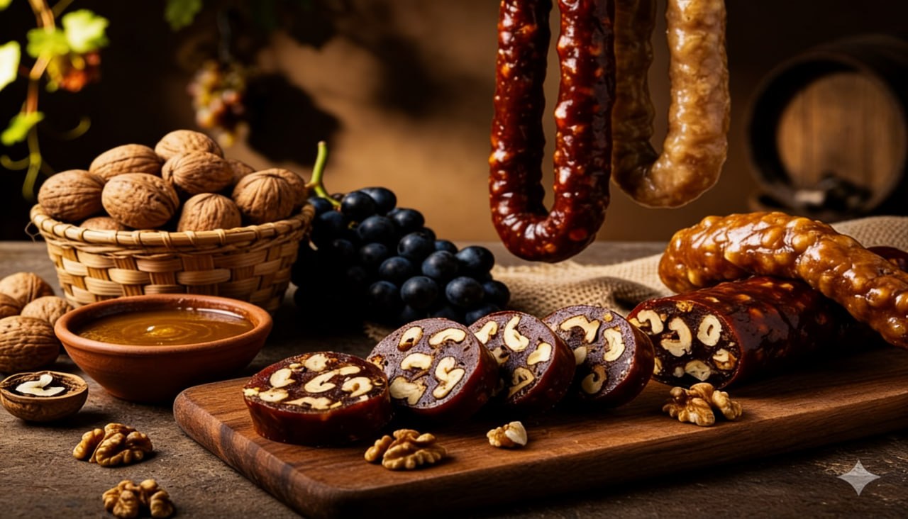 Elazığ orcik - cevizli sucuk geleneksel yapım