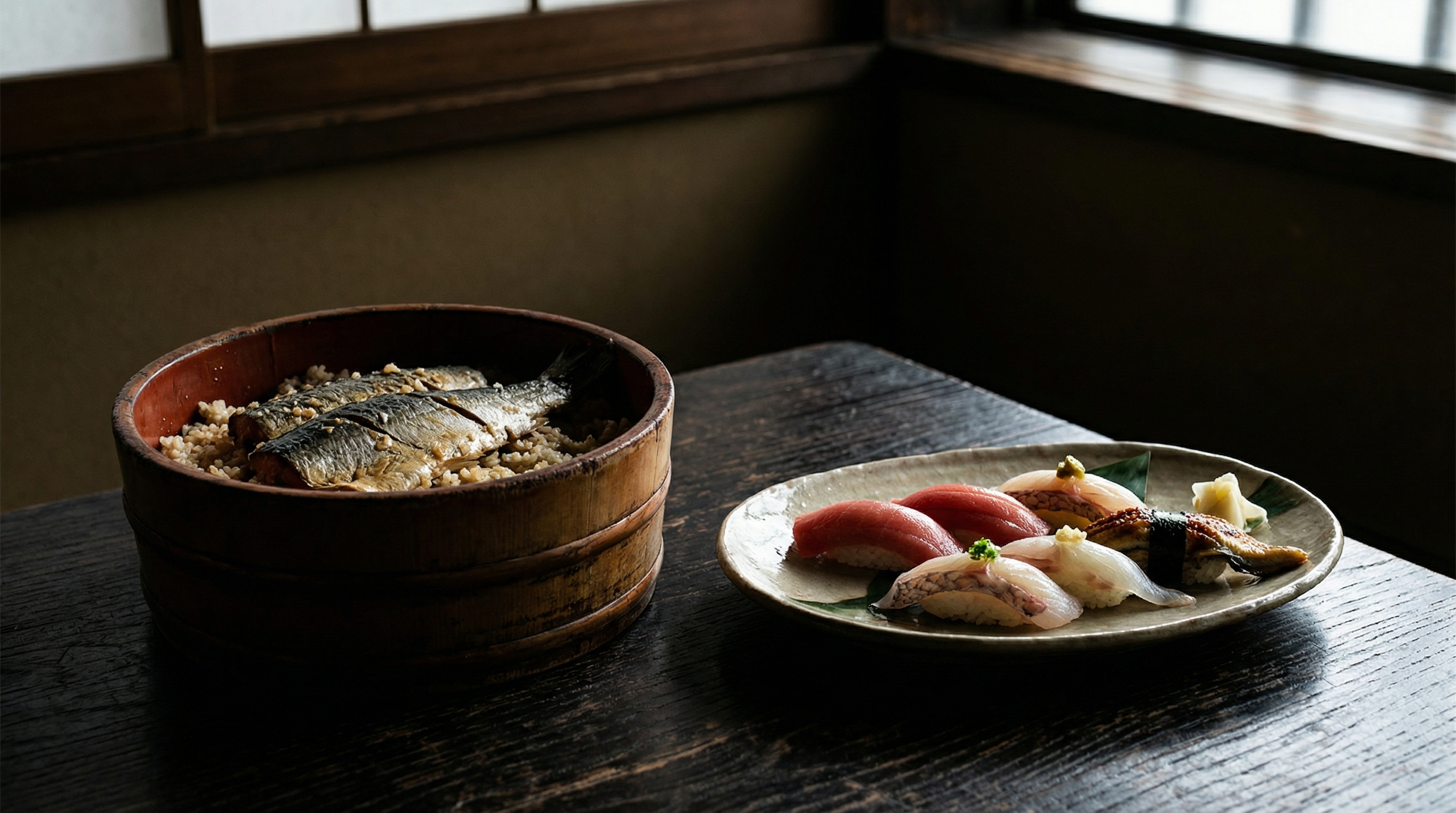 Geleneksel narezushi ve Edo dönemi nigiri, Japon yemek kültürünün tarihi