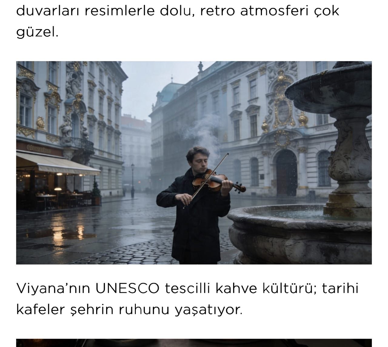 Viyana meydanında kemancı