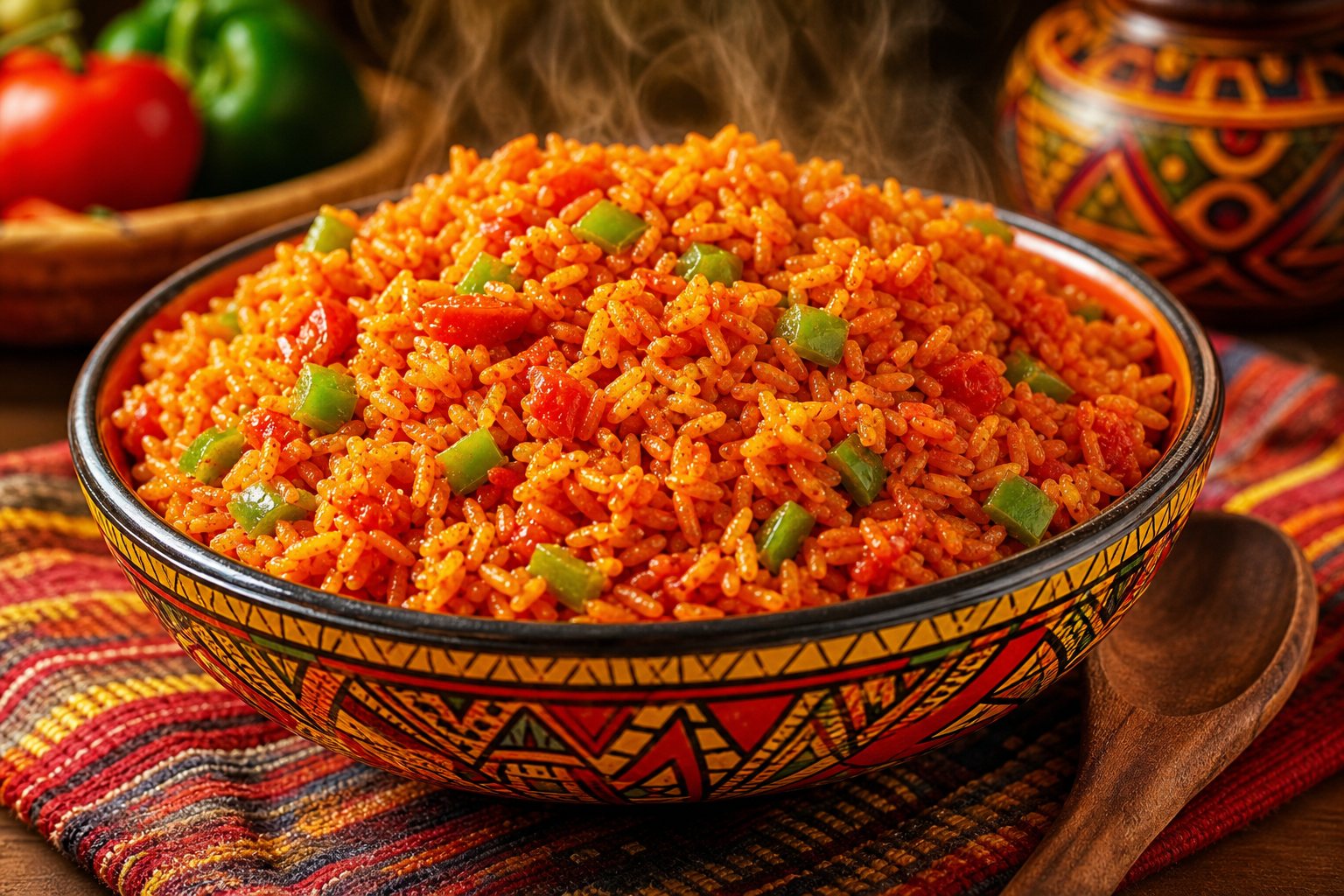 Jollof rice servisi, Batı Afrika mutfağının en ikonik yemeği
