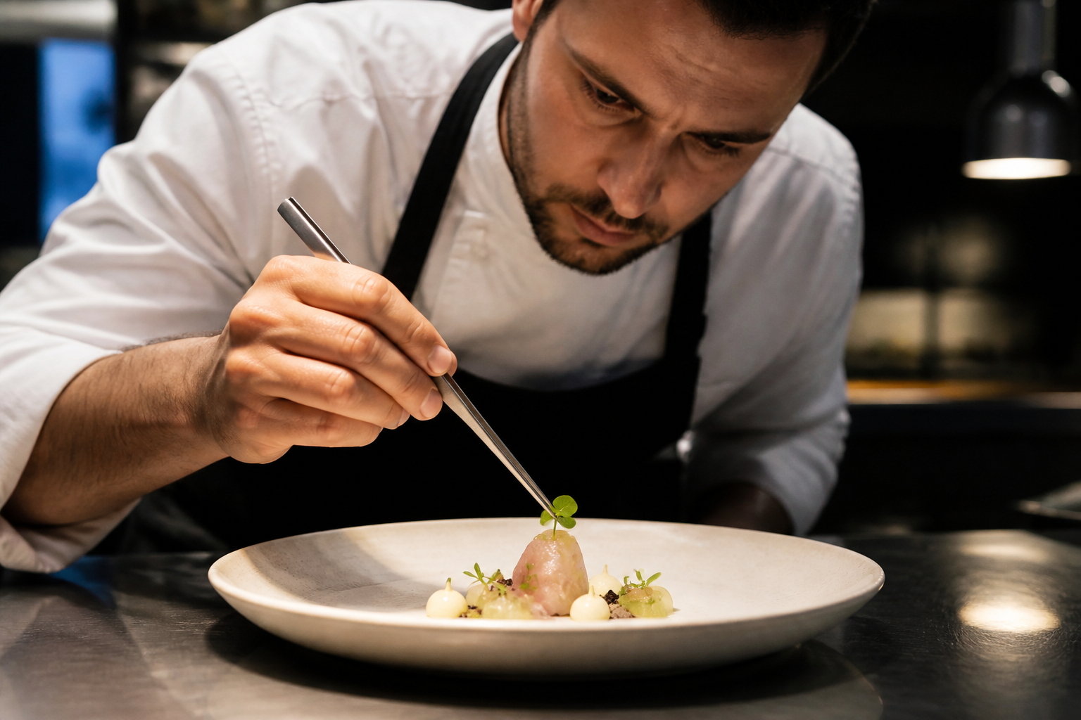 Küçük porsiyon fine dining sunum
