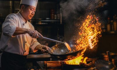 Geleneksel karbon çelik wok tava ve wok hei alev dinamikleri