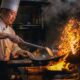 Geleneksel karbon çelik wok tava ve wok hei alev dinamikleri