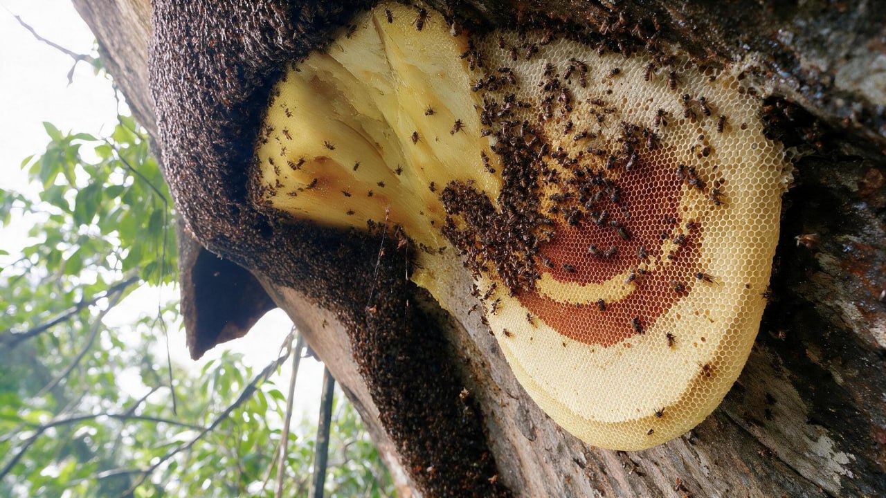 Madagaskar Vahşi Arı Peteği ve Doğal Bal Hasadı