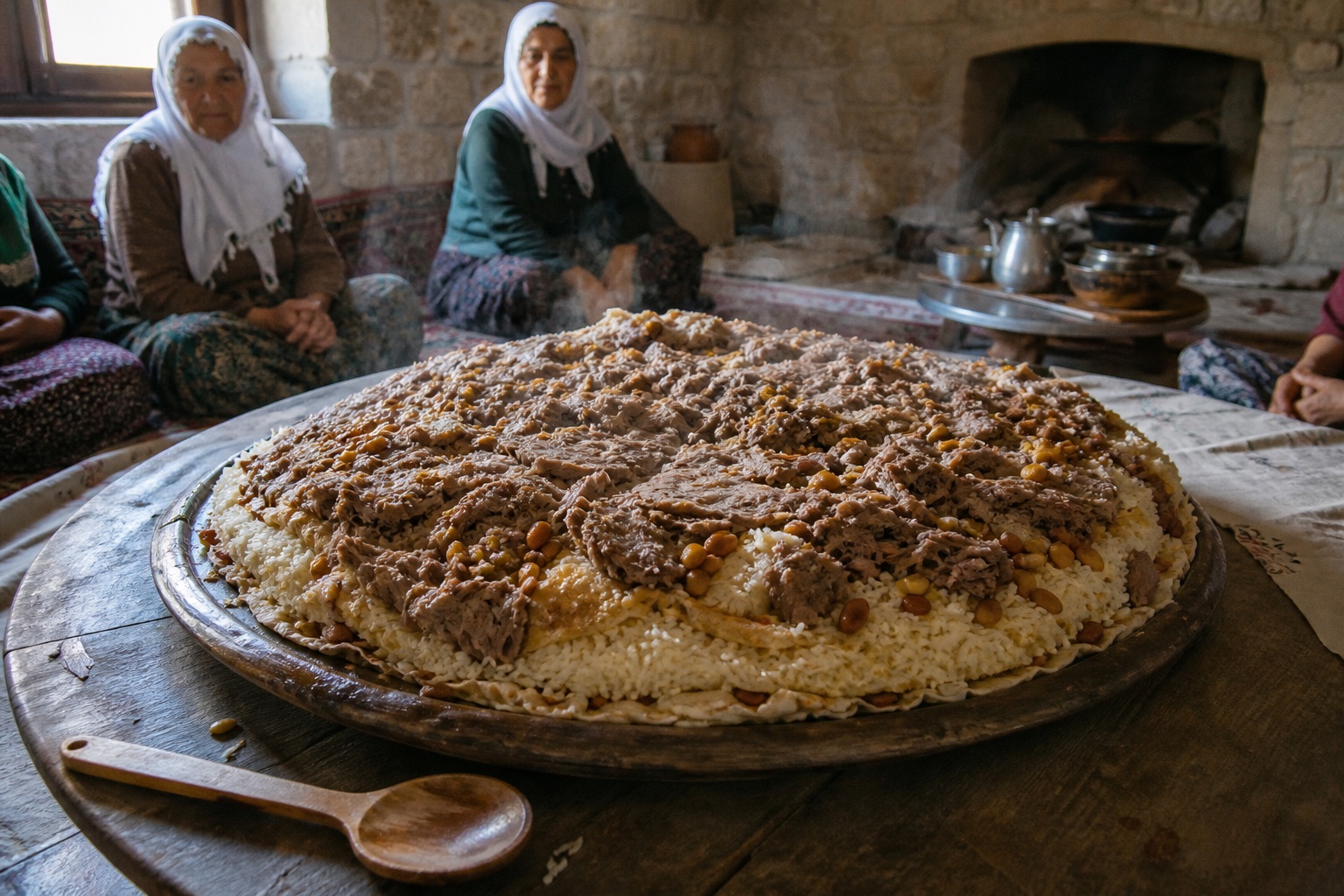 Bakır Tepside Kat Kat Demlenen Geleneksel Divriği Pilavı