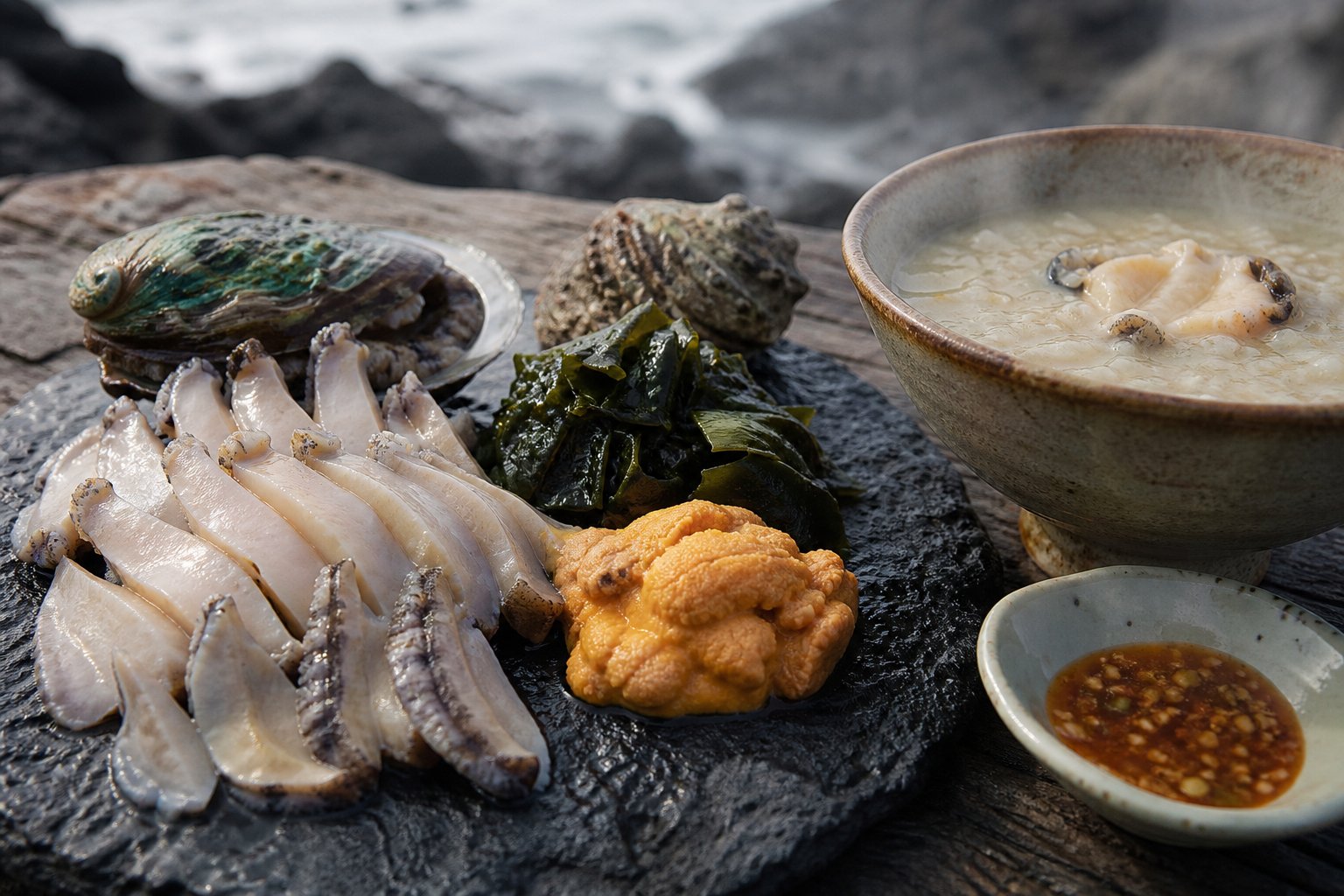 Jeju Adası Geleneksel Deniz Kulağı ve Yosun Sofrası