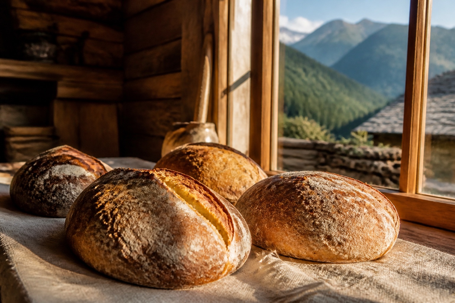 Artvin Şavşat Dağ Köylerinde Pişen Ekşi Mayalı Köy Ekmekleri